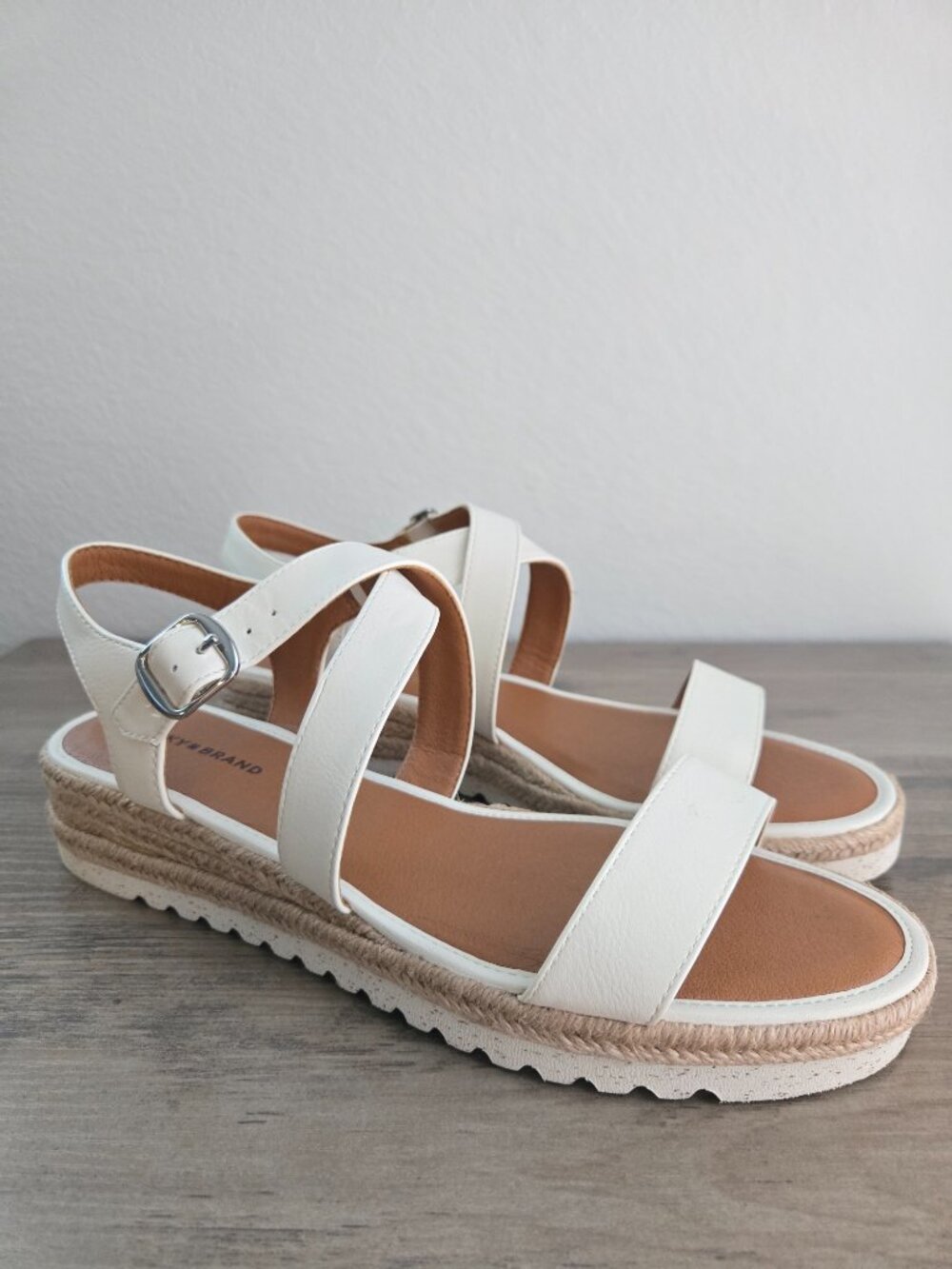 Lucky Brand Women's Trianna Strappy Espadrille Wedge Sandals Off White Size 10M - Picture 6 of 13